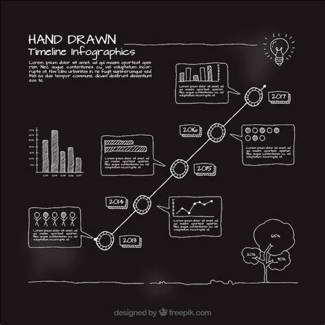 Free Vector Hand Drawn Infographic Template With Timeline