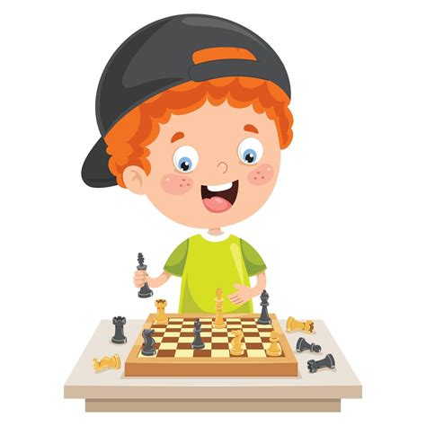 Cartoon Character Playing Chess Game 2538885 Vector Art At Vecteezy