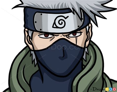 How To Draw Kakashi Hatake Face Naruto
