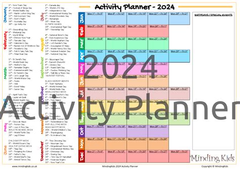 Yearly Activity Planner Mindingkids