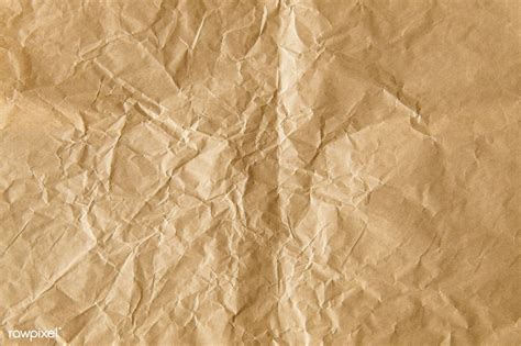 Crumpled Brown Paper Textured Background Free Image By