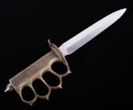 Ww1 Style Brass Knuckle Trench Fighting Knife