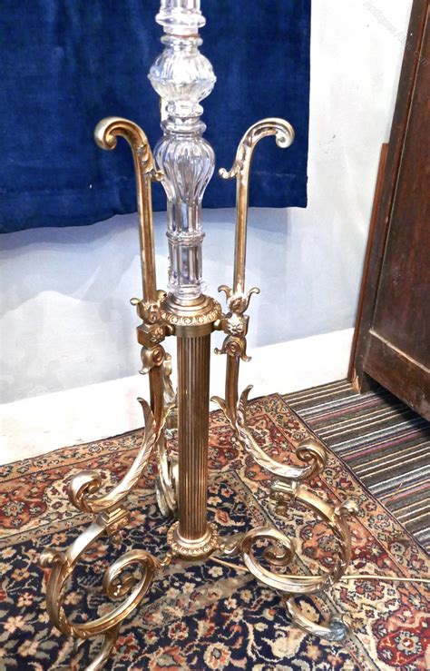 Vintage antique art deco candelabra torchiere floor lamp fiberglass shade this vintage art deco candelabra torchiere floor lamp will be a perfect accent to your retro decors. Antiques Atlas - French Chandelier Floor Standing Lamp ...