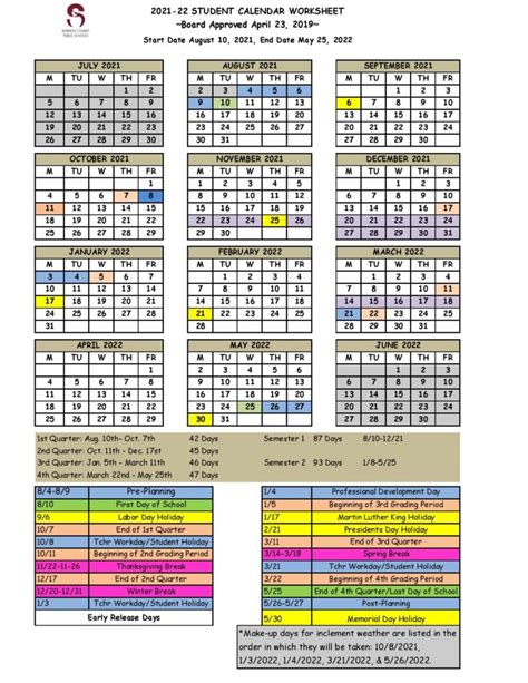 Seminole County Public Schools Calendar 2021 2022