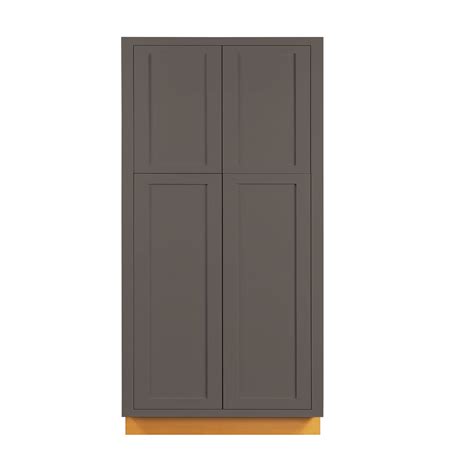 36 Wide 84 Tall Pantry Kitchen Cabinet Dark Gray Inset Shaker