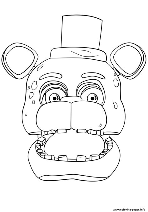 Funtime Freddy Free Colouring Pages