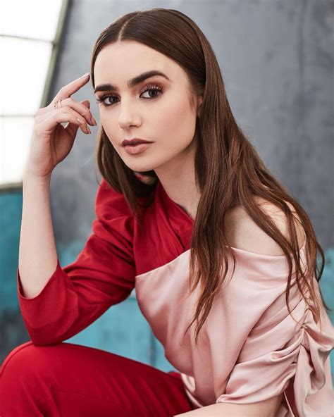 Lily Collins On The Set Of A Photoshoot February 2019 Hawtcelebs