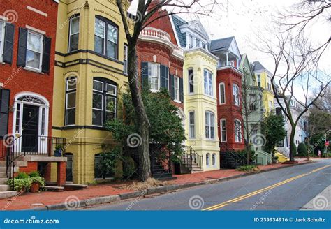 Georgetown Row Houses 2541 Stock Photo Image Of Streets 239934916