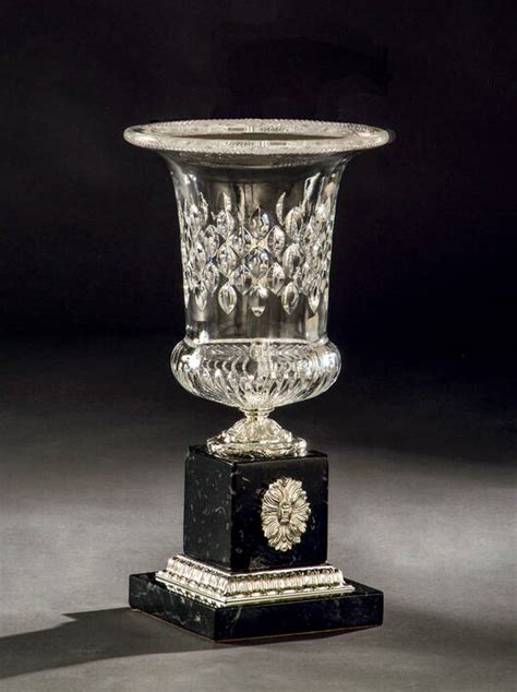 M A134 Crystal And Marble Vase David Michael Furniture