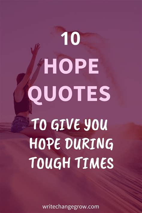 a woman sitting on the beach with her arms in the air and text saying 10 hope quotes