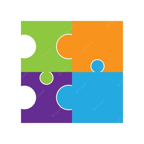 Premium Vector Puzzle Logo Vector Icon Template