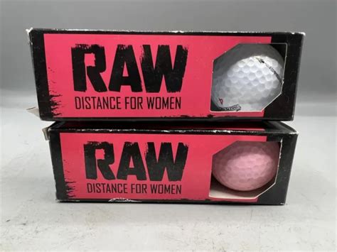 Raw Distance For Women Golf Balls 3 Pack White And 3 Pack Pink Slazenger