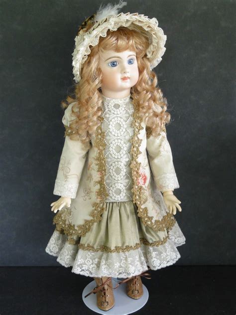 Antique French Bisque Jumeau Reproduction Doll 21 Made In France By G