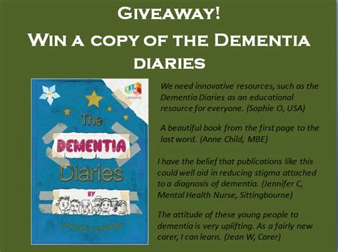 The Dementia Diaries A Great Resource For Dementia Awareness Week