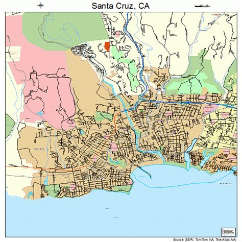 Santa Cruz California Street Map 0669112