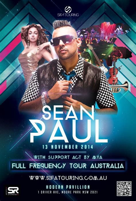 Hordern Pavillion Sydney 13 November Promo Poster Of Sean Paul And