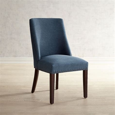 Indigo Dining Chair With Natural Stonewash Wood Blue Dining Chair