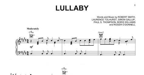 Lullaby Piano Vocal And Guitar Chords Right Hand Melody Print Now