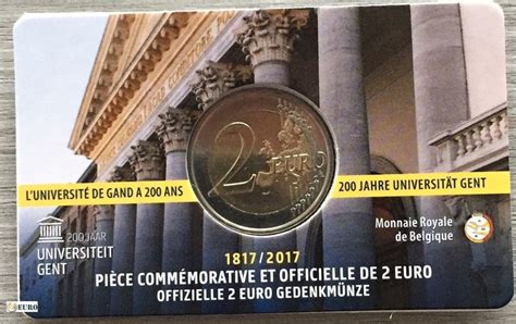 2 Euro Belgium 2017 University Of Ghent Bu Fdc Coincard Nl