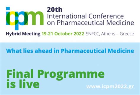 20th International Conference On Pharmaceutical Medicine Icpm 2022