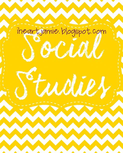 Iheart Printable Binder Cover Social Studies