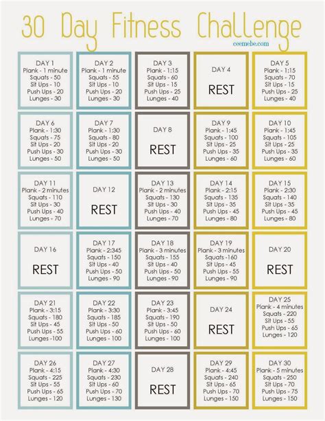 30 Day Fitness Challenge Start With Me On April 1st