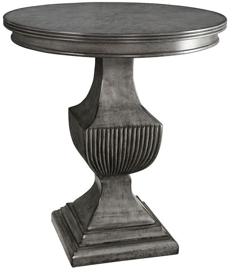 Magnet Burnished Grey Round Accent Table from Coast to ...