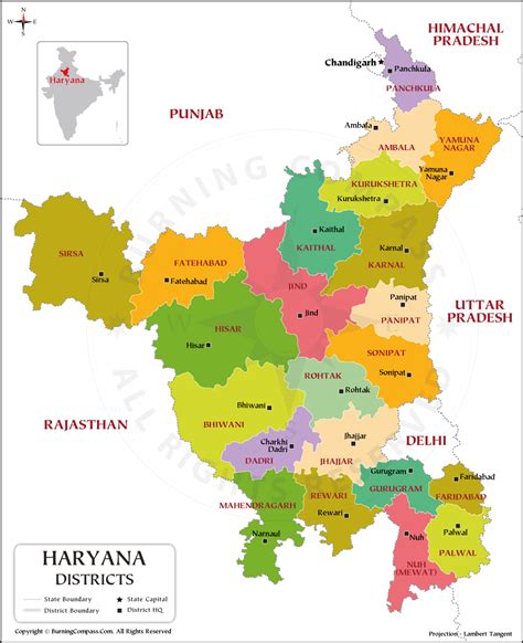 District Map Of Haryana In Hindi World Geography Map Political Map
