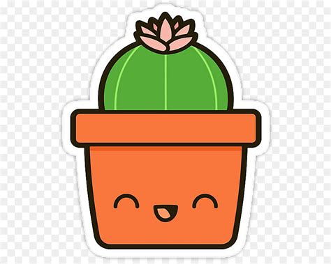Kaktus Stiker Tanaman Sukulen Gambar Png