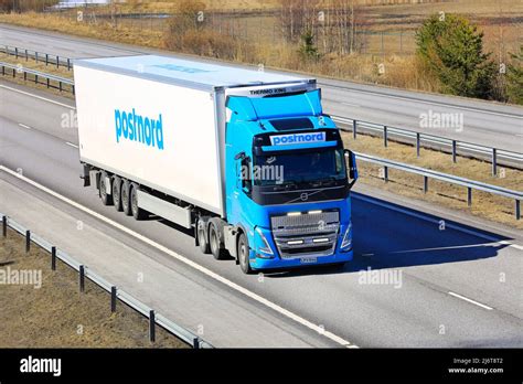New Blue Volvo Fh Truck Semi Frc Trailer Fe Trans Oy For Postnord Oy