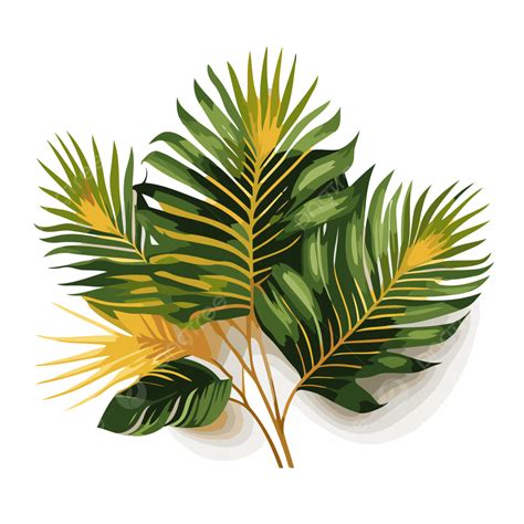 Palm Branches Vector Sticker Clipart Palm Tree Illustrations With