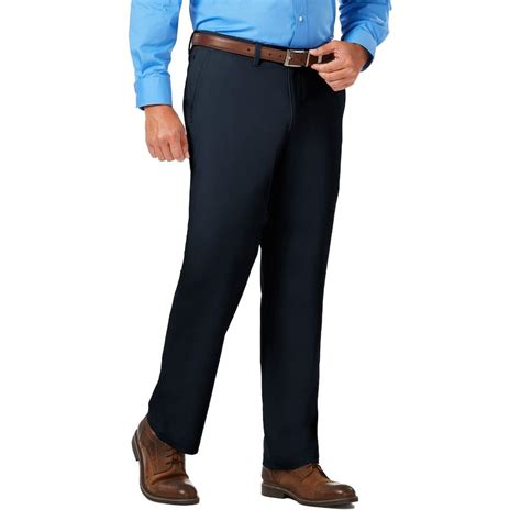 men s j m haggar premium classic fit 4 way stretch flex waist pants size 36x30 blue navy