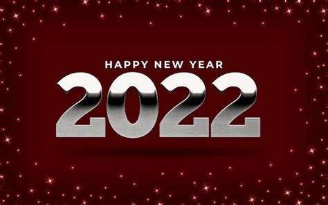 Free Vector Shiny Happy New Year 2022 Banner With Stars