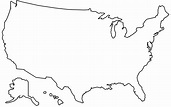 Drab United States Outline Map Free Images - Www
