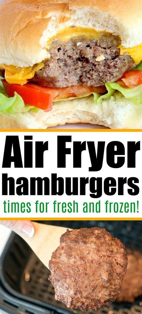 Cook for an additional five minutes until warmed through and then remove from air fryer. Air Fryer Hamburgers in 2020 | Air fryer recipes ...