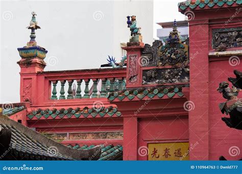 Roof And Balcony Of Chinese Temple Stock Image Image Of China Temple