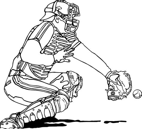 Baseball Batter Png Free Black And White Catcher Clip Art Library