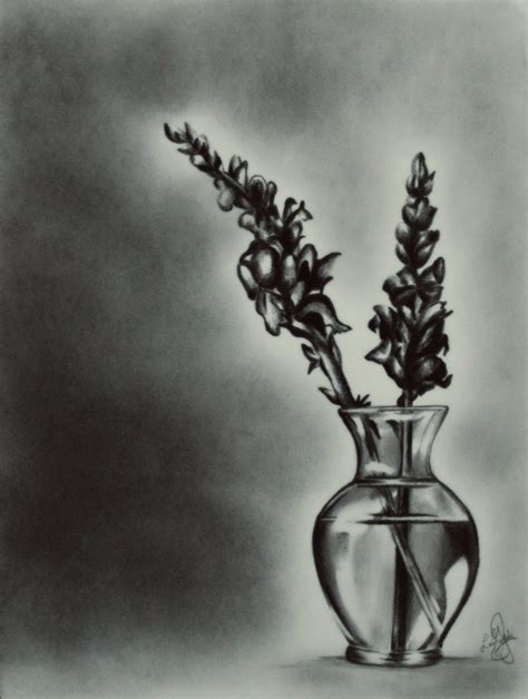 Spring flowers in pots and vase set. #pencil #drawing #realistic #flowers #vase | Flower vase ...
