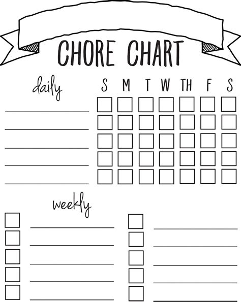 Free Chore Chart Printables
