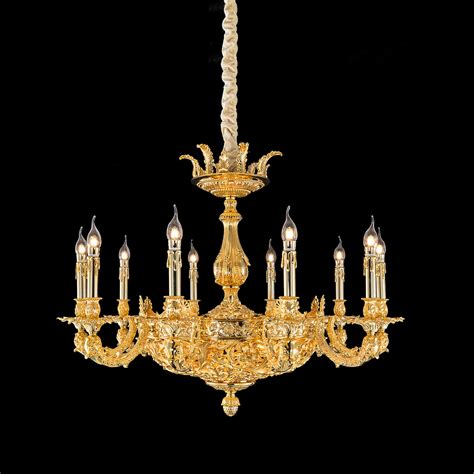 10 Light Brass Chandelier Minghin Lighting