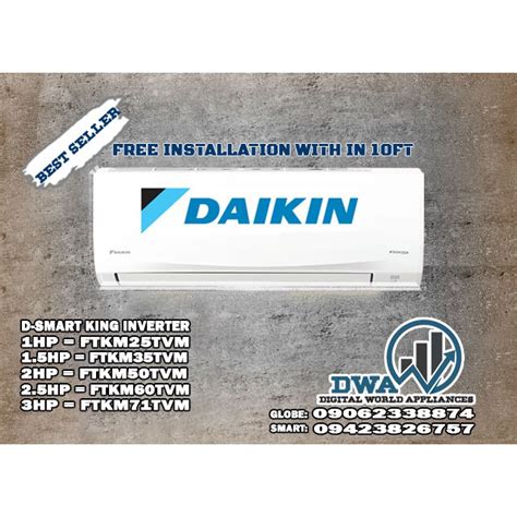 Brand New DAIKIN D SMART KING SERIES 2hp Split Type Inverter Wall