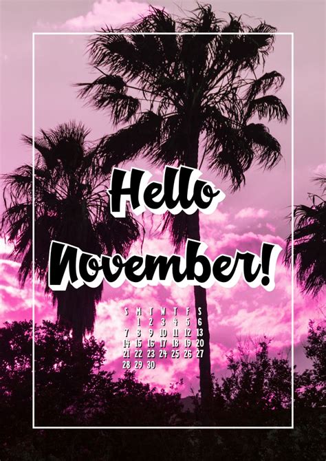 Free Printable November 2021 Calendar Pdf Cute Freebies For You
