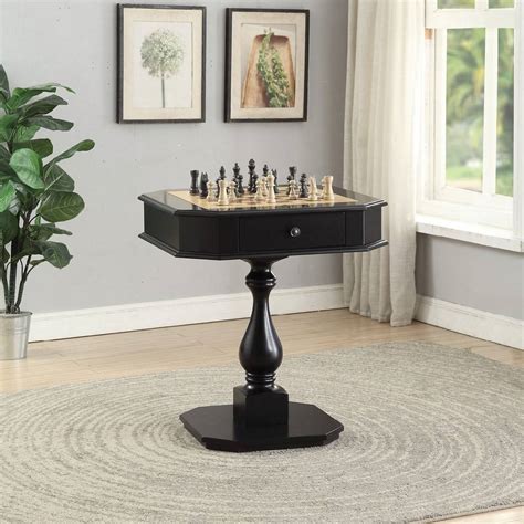 Bishop Game Table In Black Acme Furniture 82846