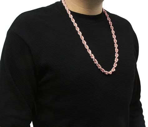 mens dookie rose gold plated 10mm rope chain necklace 30 hip hop ebay