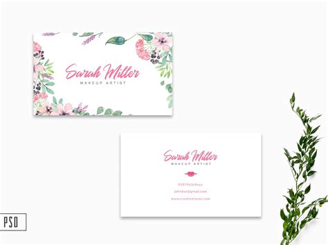 The bright and vivid colors of the cards make them an ideal choice of the businessperson. Free Floral Business Card Template V2 by Farhan Ahmad on ...