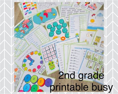 Math Worksheets Printable 2nd Grade Multiplication Game 80 Pages Math