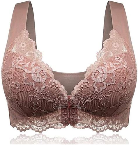 Aihihe Front Closure Bras For Women Plus Size Wireless Bralette Lace