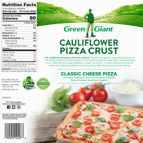 Green Giant Original Cauliflower Frozen Pizza Crust 75 Oz Shipt