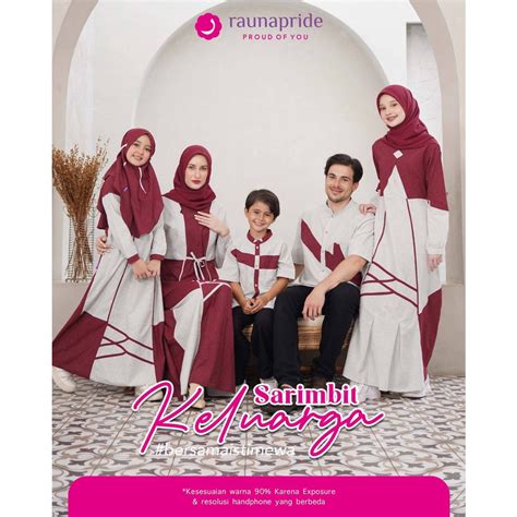 Jual Sarimbit Keluarga 2023 Rauna 08 Maroon Gamis Rauna Promobaju