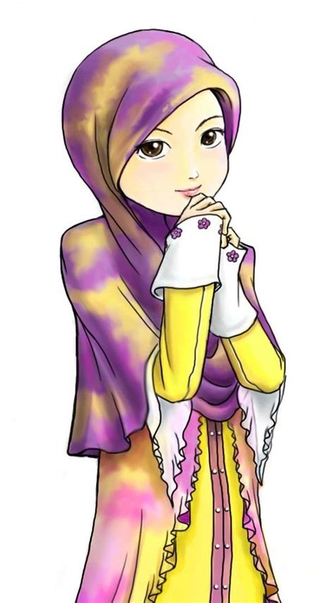 41 Gambar Kartun Muslimah Baca Buku Trend Masa Kini